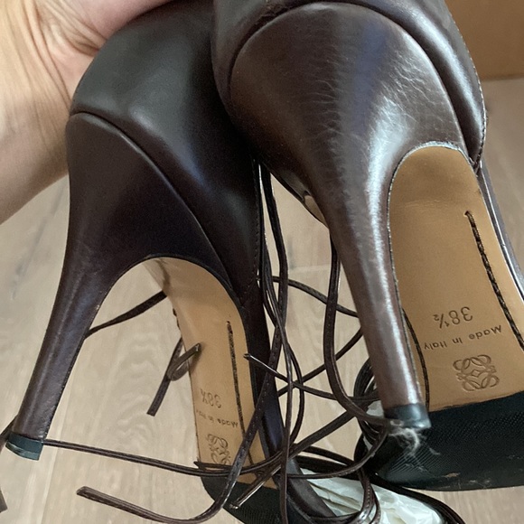 LOEWE Italian leather strappy heels - Picture 6 of 6